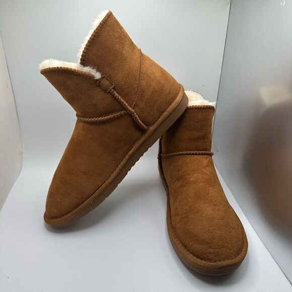 CUSHIONAIRE Cozy Boot 7.5 CHESTNUT NEW - Picture 7 of 7